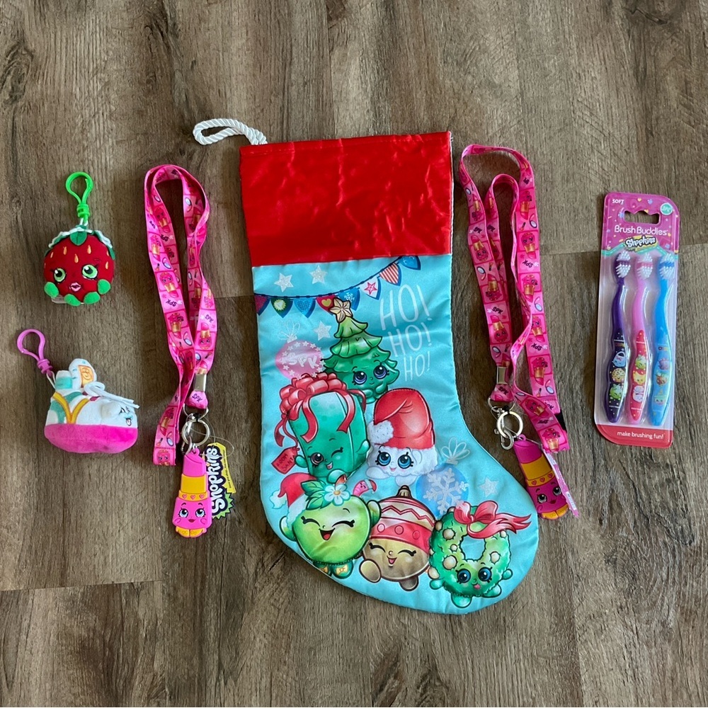 SHOPKINS Lot Dolls Lanyards Christmas Stocking Kurt Adler Clip On Stuffed Toys 2